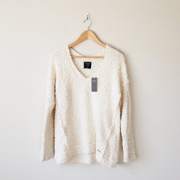 Abercrombie & Fitch Sweaters - NWT A&F Women's Boucle Sweater Cream